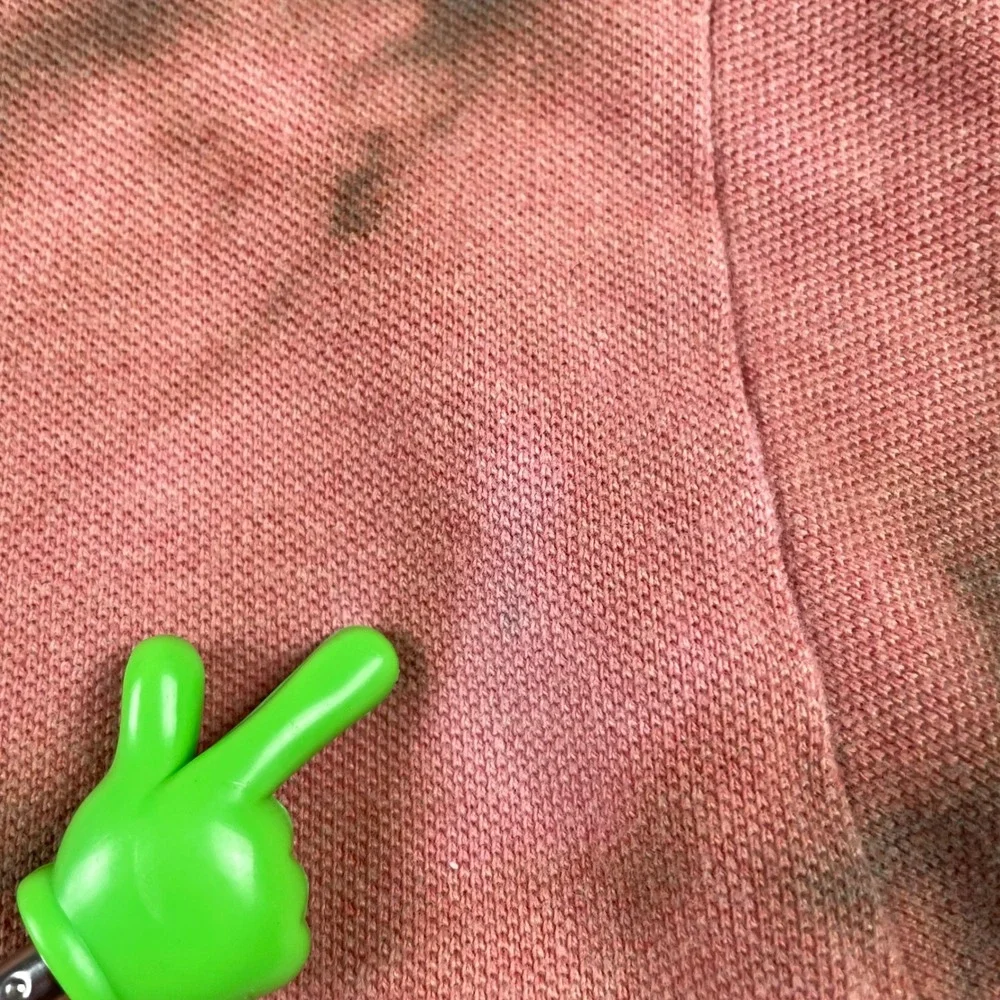 Polo Ralph Lauren Shirt Mens Large Pink Brown Tie Dye Long Sleeve  USA Made
